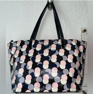Kate Spade Black Multicolor Dot Tote